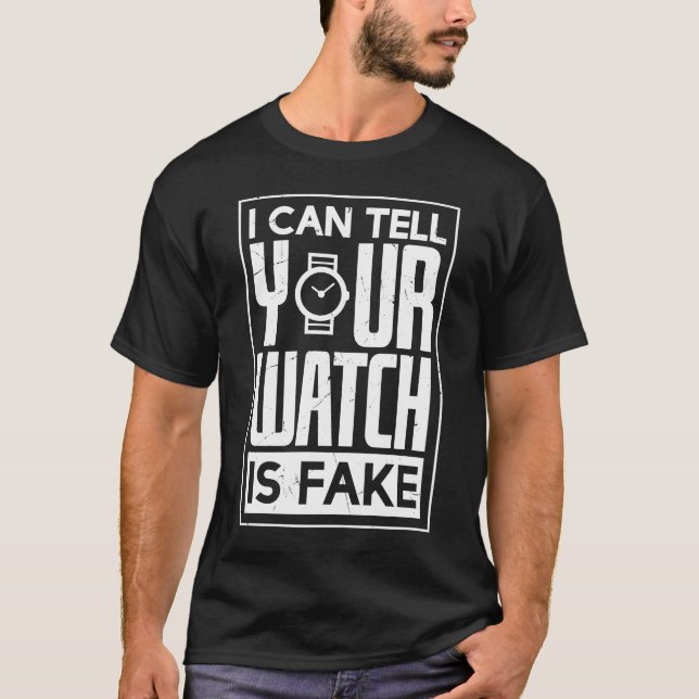 Kan du säga att bevakningen är "Fake Pocket Watch" T Shirt (Framsida)