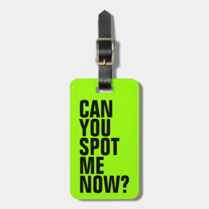Kan du skjuta mig nu? Funny Luggage Tag - Grönt Bagagebricka
