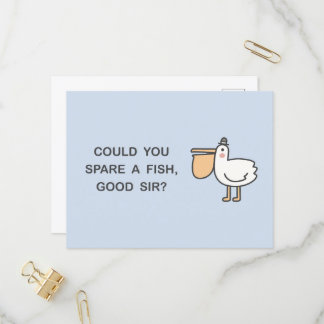 Kan du slösa en fisk, Bra Herr? Inbjudan Vykort