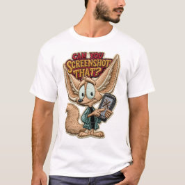 Kan Du Spara Den Roliga Fennecräven med Broderi T Shirt