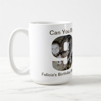 Kan du tro att du blir 90? Barnfotokollage Kaffemugg