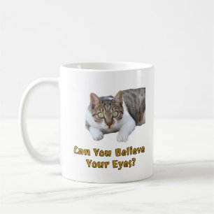 Kan du tro på din Öga Cute Cat Art? Kaffemugg