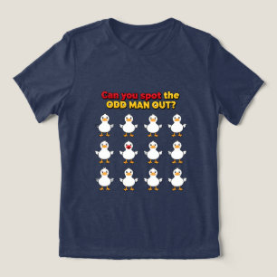 Kan du upptäcka den udda mannen rolig t shirt