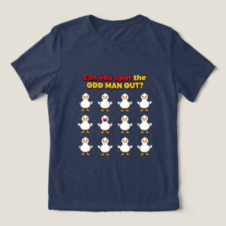 Kan du upptäcka den udda mannen rolig t shirt