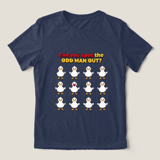 Kan du upptäcka den udda mannen rolig  t shirt (Design Framsida)