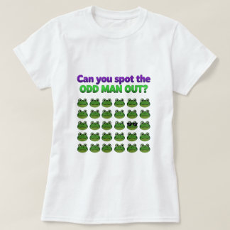 Kan du upptäcka den udda mannen rolig T-Shirt