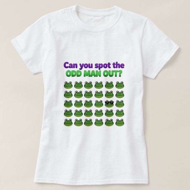 Kan du upptäcka den udda mannen rolig T-Shirt (Design framsida)