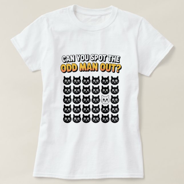 Kan du upptäcka den udda mannen rolig T-Shirt (Design framsida)