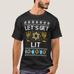 kan få belysta menorah ful hanukkah christmas t shirt<br><div class="desc">kan få belysta menorah ful hanukkah christmas</div>
