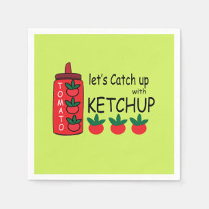 Kan fånga upp med Ketchup Party Pappersservett