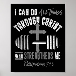 Kan Göra Alla Saker Kristna Jesus Bodybuilding Wei Poster
