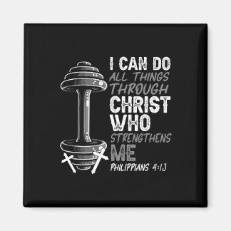 Kan Göra Alla Ting Kristen Jesus Bodybuilding Wei Magnet