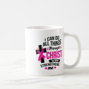 Kan göra allt Sak genom Kristus bröstcancer Awa Kaffemugg