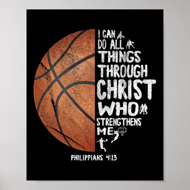 Kan göra allt Sak genom Kristus Philippians 413 B Poster (Framsidan)