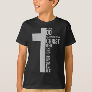 Kan göra saker genom Kristus som stärker korset T Shirt