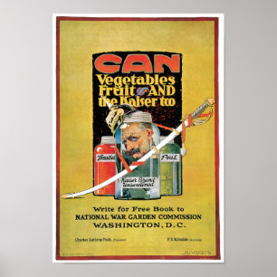 Kan grönsaker, frukt och Kaiseren för Poster