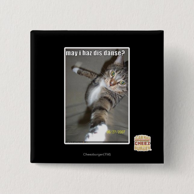 kan I-haz dis dansa? Knapp (Framsida)