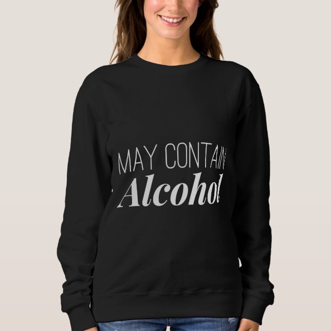 Kan innehålla alkohol t shirt (Framsida)