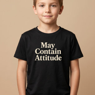 Kan Innehålla Attityd T Shirt
