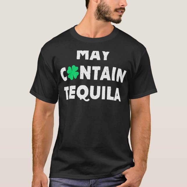 Kan innehålla Tequila Irish Whiskey Drinking T Shirt (Framsida)