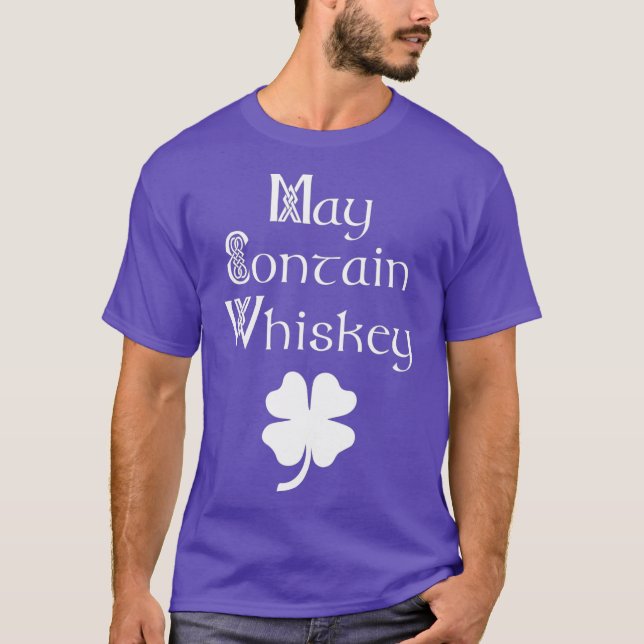 Kan innehålla Whiskey Funny Irish Saint patrick T Shirt (Framsida)