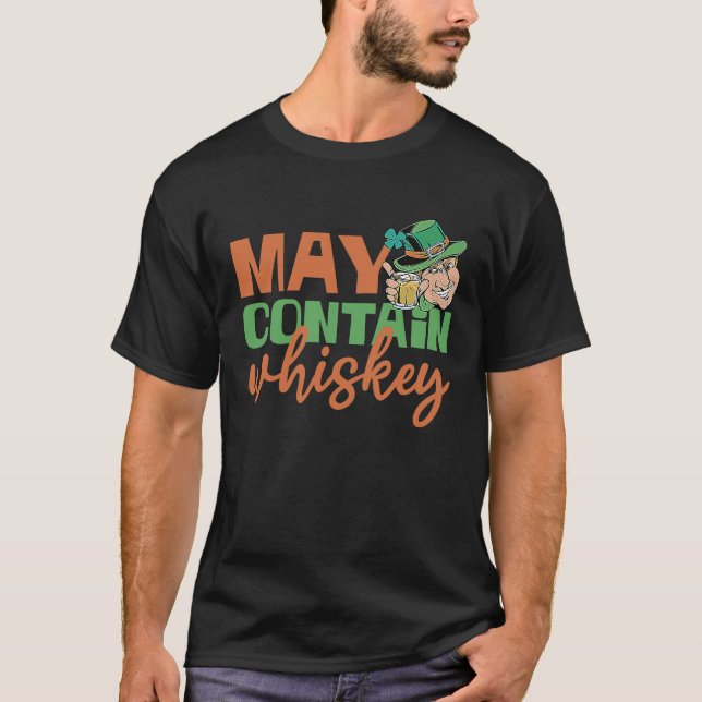 Kan innehålla Whiskey St patricks day T Shirt (Framsida)
