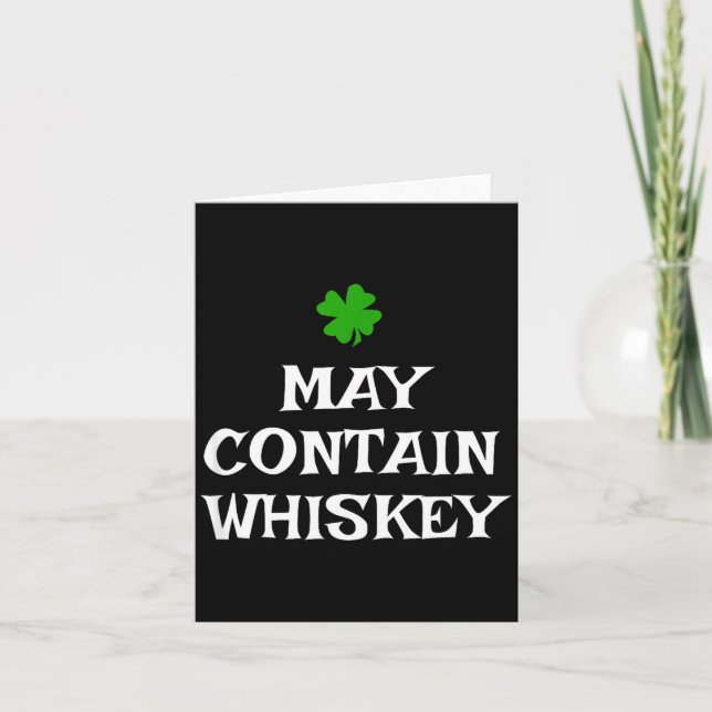 Kan Innehålla Whisky St Patricks Dag Dricker Iris Kort (Framsida)