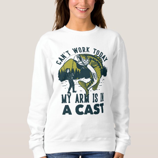 kan inte arbeta i dag i arm i en sändning t shirt (Framsida)