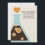 Kan inte bekämpa kemi Bröllop Spara datumet<br><div class="desc">Bröllopsannonsering eller inbjudan med en fantastisk ' nördigt ' eller ' geekig ' tema.</div>