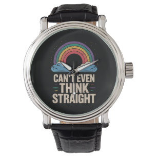 Kan inte ens tänka rakt HBTQ HBTQ-stolthet Alliera Armbandsur