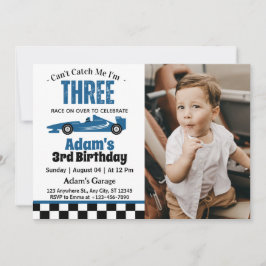 Kan inte fånga mig jag är tre pojke 3-årsdag inbjudningar