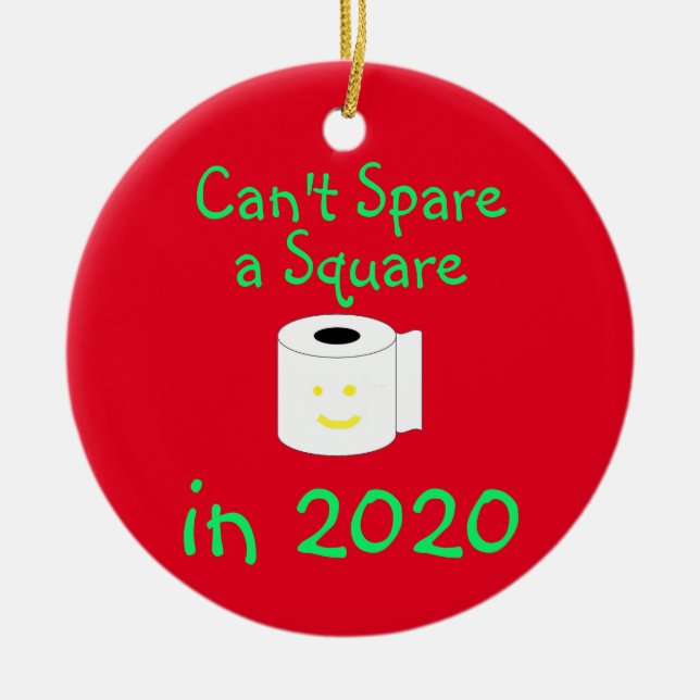 Kan inte förbruka en kvadrat 2020 julgransprydnad keramik (Framsidan)