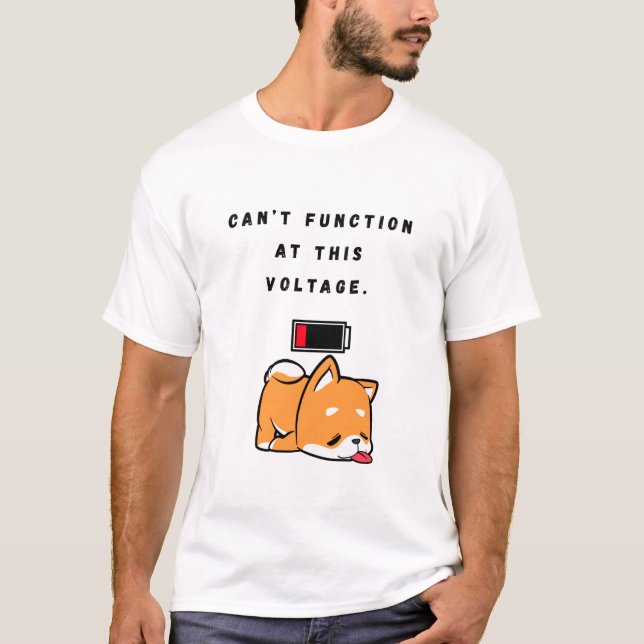 Kan inte fungera vid denna spänning. t shirt (Framsida)