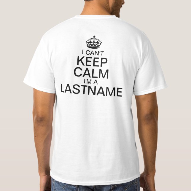 Kan inte hålla lugn för att skriva in ditt tee shirt (Baksida)