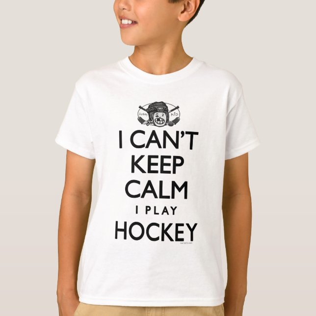 Kan inte hålla lugna hockey t shirt (Framsida)
