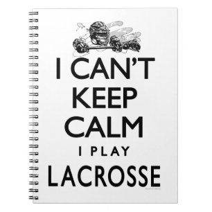 Kan inte hålla lugna Lacrosse Anteckningsbok