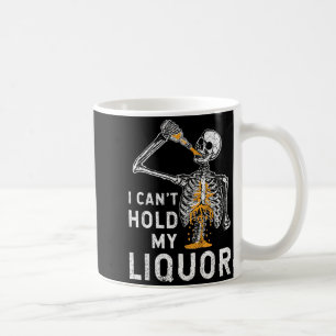 Kan inte hålla sprit rolig skelett Halloween spökl Kaffemugg