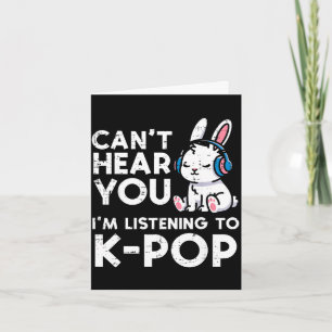 Kan inte höra lyssnar kpop kanin rolig säga kvinno kort