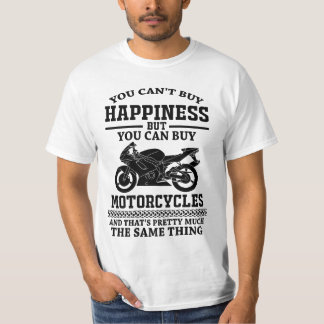 Kan inte köpa lycka, men motorcyklar t shirt