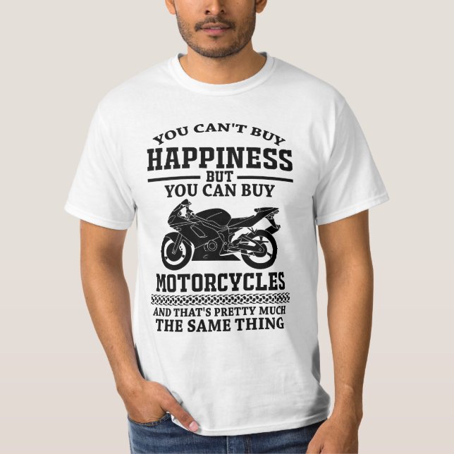 Kan inte köpa lycka, men motorcyklar t shirt (Framsida)