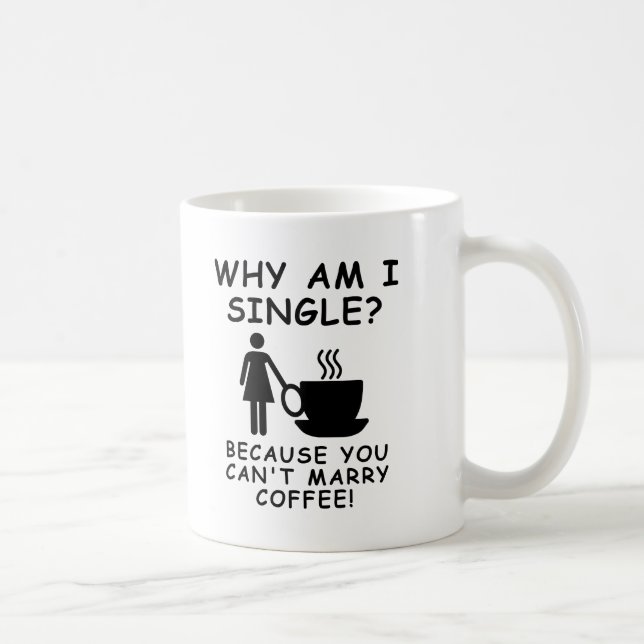Kan inte Marry Coffee Funny Mug Female Kaffemugg (Höger)