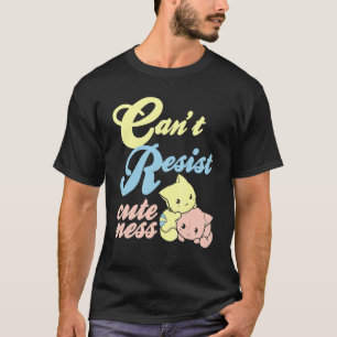 Kan inte motstå sötma Söt Retro Katt Kattunge Fö T Shirt