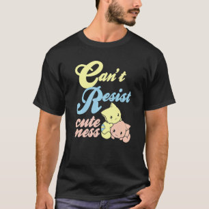 Kan inte motstå sötma Söt Retro Katt Kattunge För T Shirt