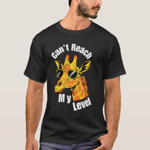 Kan inte nå min nivå Giraff Cool Sarcastic T Shirt