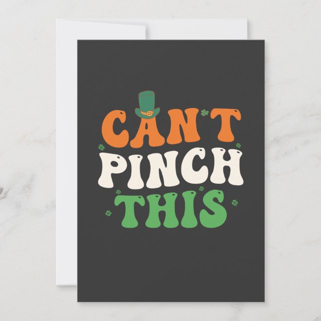 Kan inte nypa detta roliga St. Patricks dag irländ Inbjudningar (Framsida)