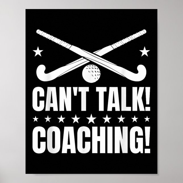 Kan inte prata Coaching - Landhockeytränare  Poster (Framsidan)