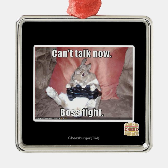 Kan inte prata nu, chef slåss. julgransprydnad metall (Framsidan)