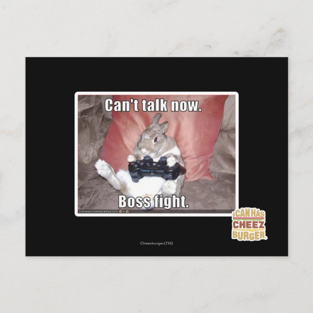 Kan inte prata nu, chef slåss. vykort (Framsida)