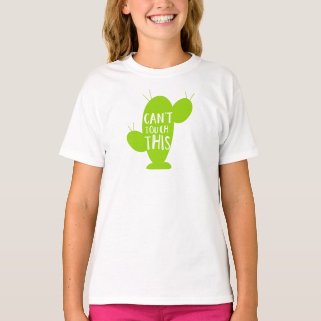 Kan inte röra det här, Cacti, Cactus, Succulent, P T Shirt (Framsida)