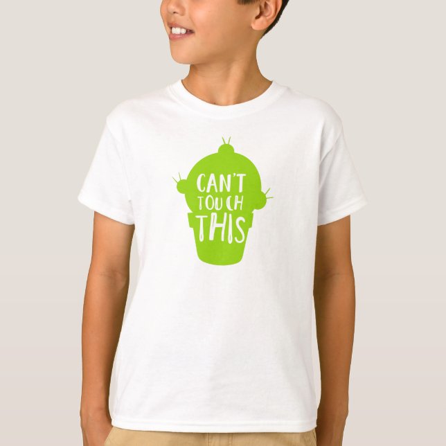 Kan inte röra det här, Cactus, Cacti, Succulent, P T Shirt (Framsida)